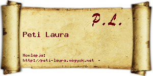 Peti Laura névjegykártya